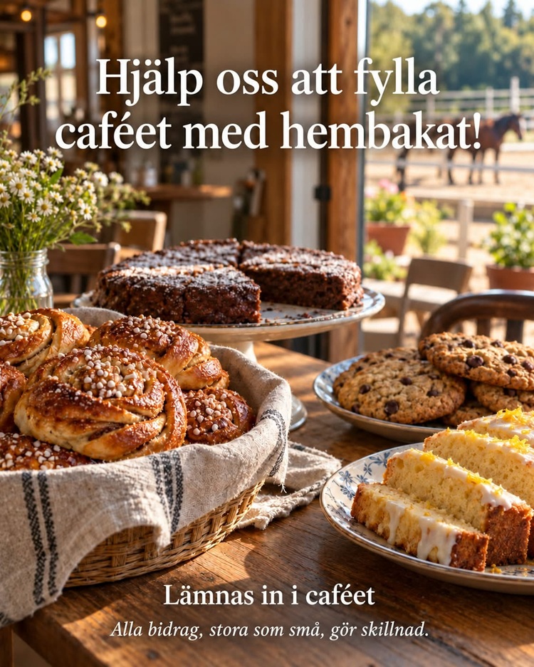 Hjälp oss att fylla caféet med hembakat!