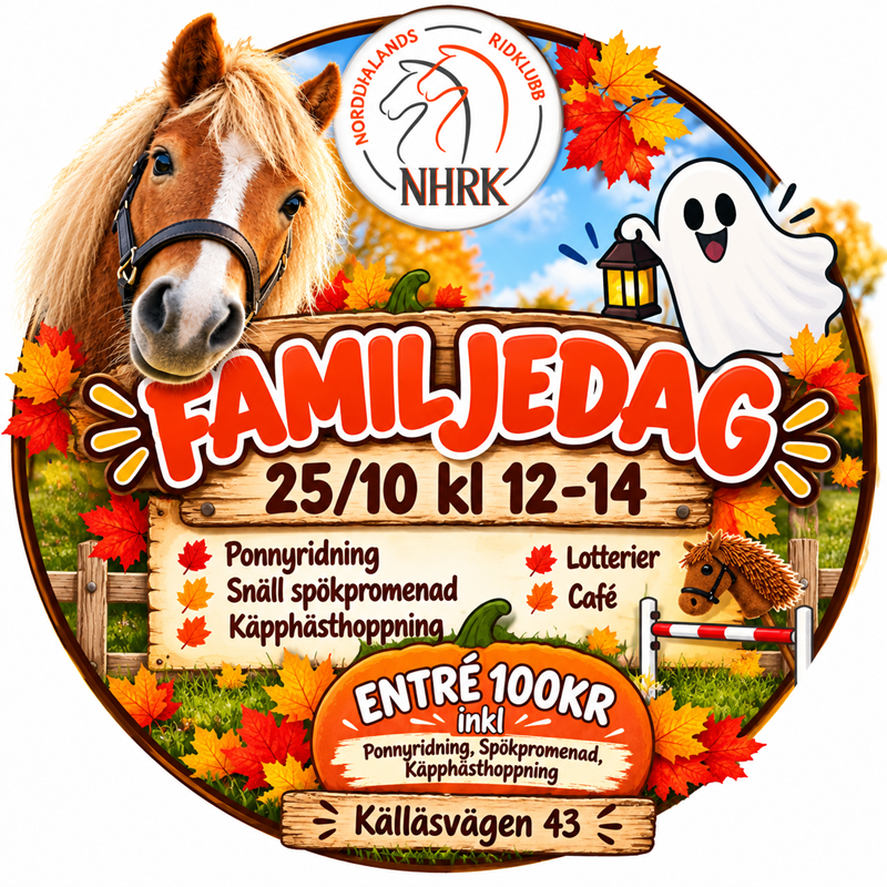 Familjedag hos Nordhallands Ridklubb – höstmys för hela familjen!