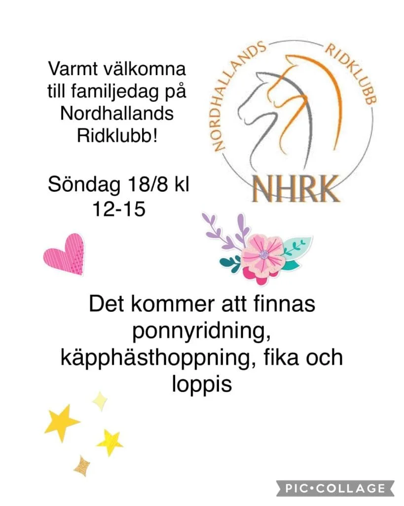 Familjedag på NHRK söndag 18 augusti kl 12-15