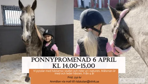 PONNY­PROMENAD 6 APRIL