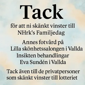 TACK FÖR ERT STÖD!