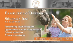 VÄLKOMMEN PÅ FAMILJEDAG/ÖPPET HUS HOS NHRK SÖNDAG 8 JUNI!