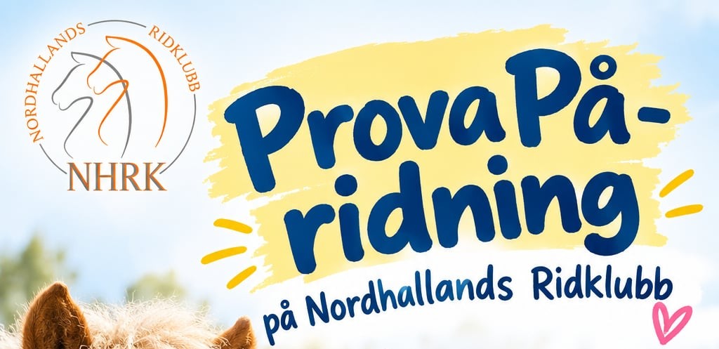 🐴 Prova-på-ridning på Nordhallands Ridklubb! 💕